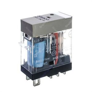 رله کتابی امرون شیشه ای 24 ولت 10 آمپر 5 پایه OMRON G2R-1-SN