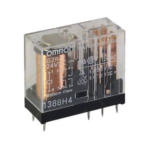 رله امرن کتابی شیشه ای 24 ولت 5 آمپر 8 پایه OMRON G2R-2