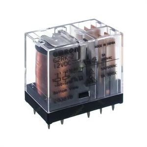 رله کتابی لچ امرون 12 ولت 5 آمپر 10 پایه OMRON G2RK-2