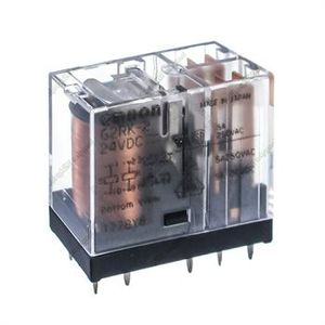 رله کتابی لچ امرون 24 ولت 5 آمپر 10 پایه OMRON G2RK-2