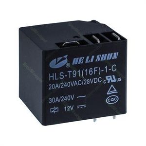 رله کولری هلی شان 12 ولت 30 آمپر 5 پایه HELISHUN HLS-T91-16F-1-C