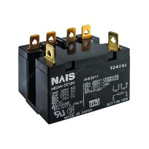 رله کولری نایس 12 ولت 25 آمپر 8 پایه NAIS HE2AN-DC12