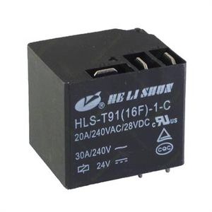 رله کولری هلی شان فیش خور 24 ولت 30 آمپر 5 پایه HELISHUN HLS-T91-16F-1-C