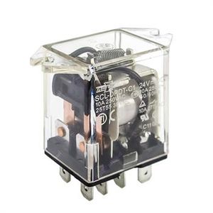 رله ایزومی سانگ چوآن پایه سوکتی 24 ولت 10 آمپر 8 پایه SONG CHUAN SCL-DPDT-C1