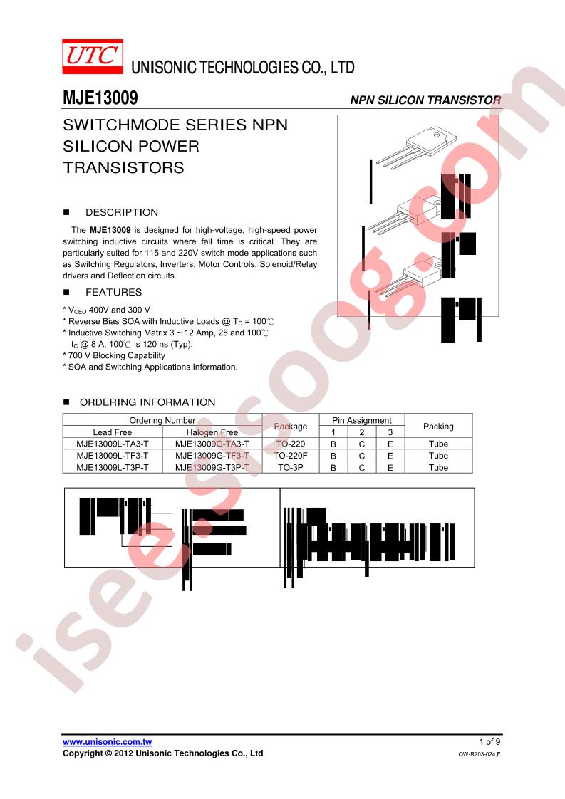 MJE13009L-TA3-T