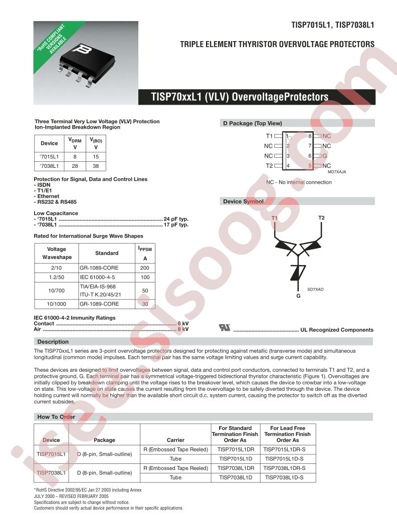 TISP7015L1D