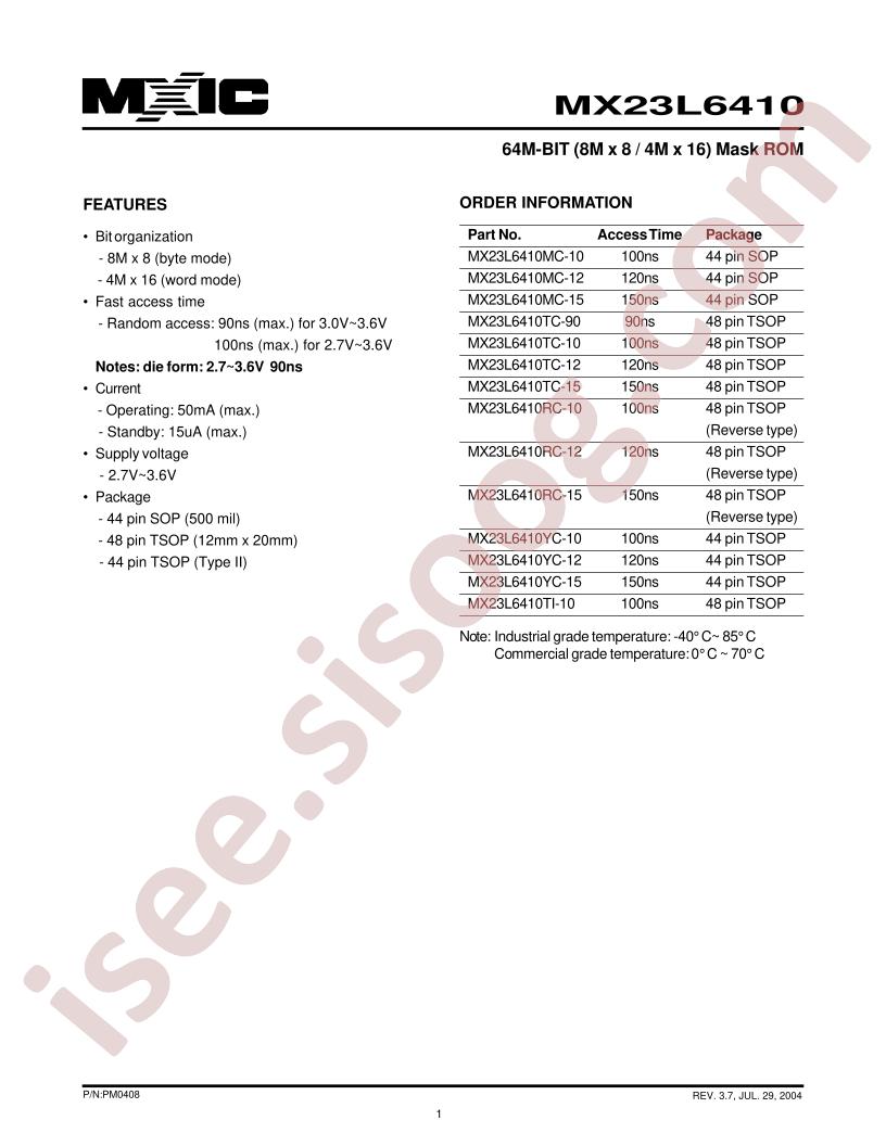 MX23L6410YC-12