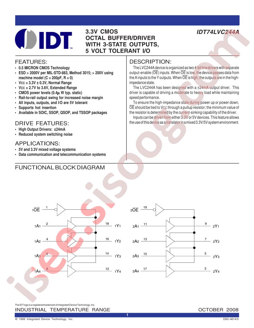 IDT74LVC244APGG