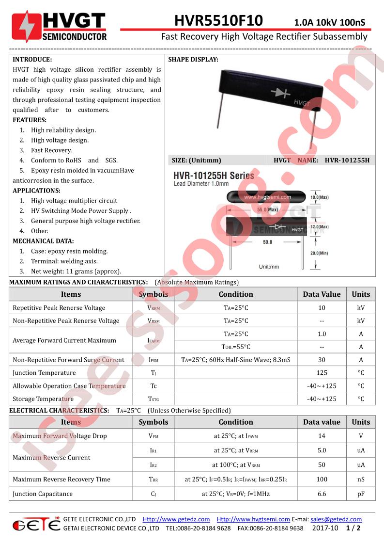HVR5510F10