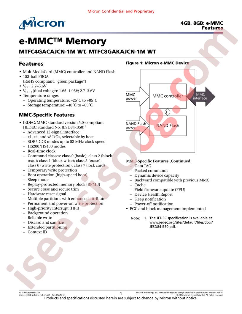 MTFC8GAKAJCN-1MWT