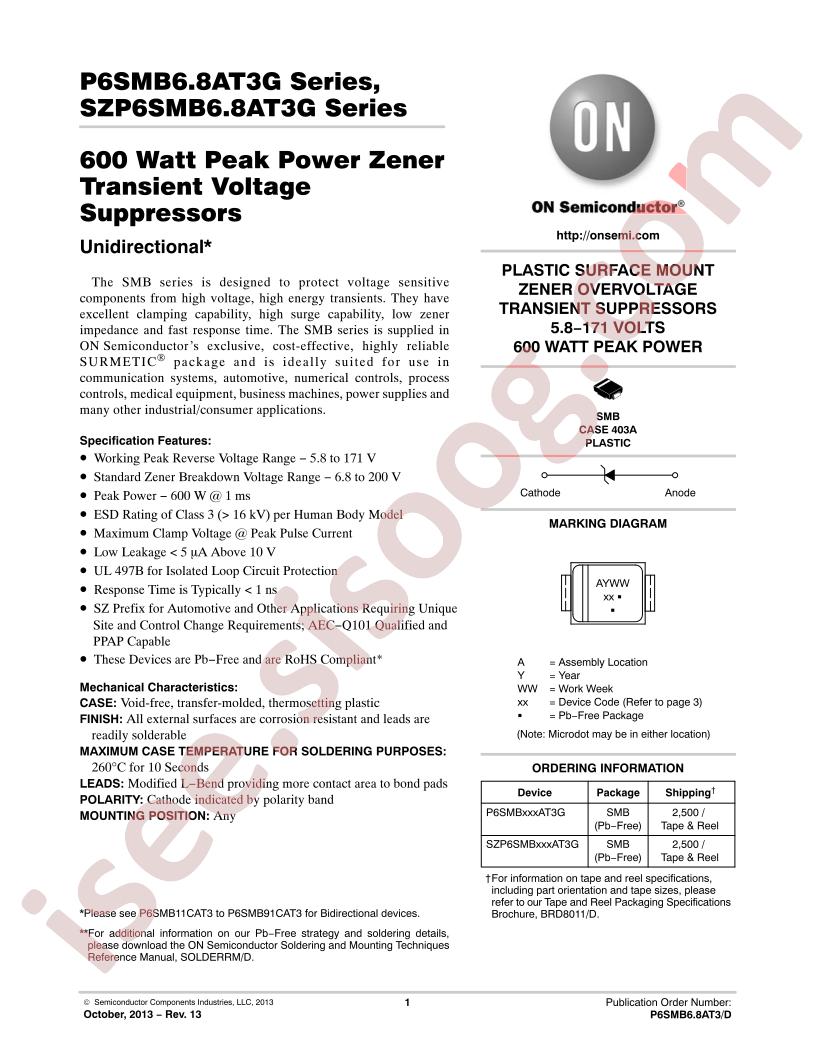 P6SMB200AT3G