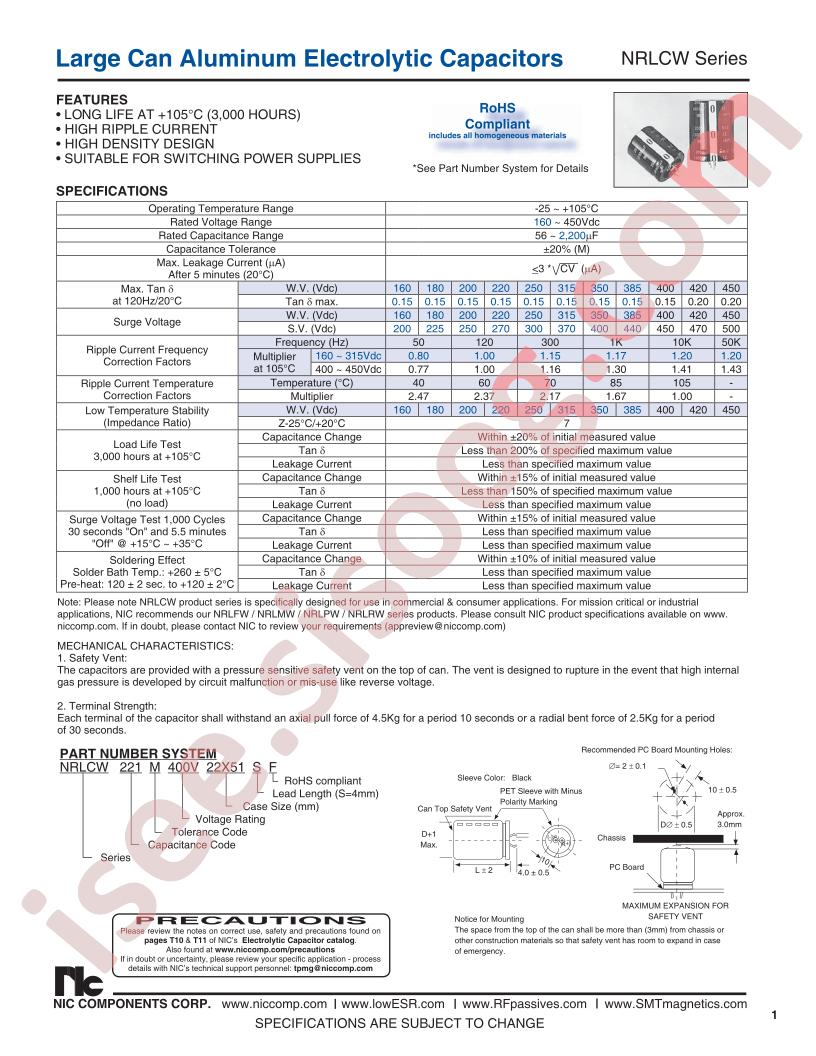 NRLCW181M400V30X30SF