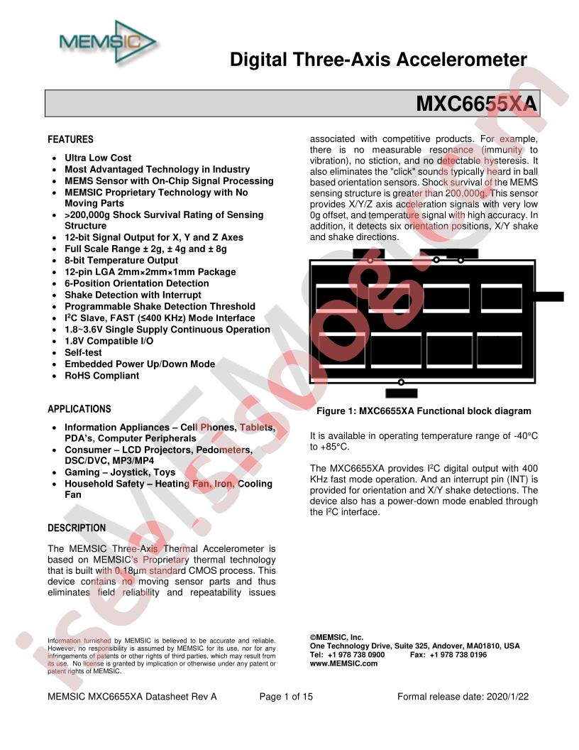 MXC6655XA