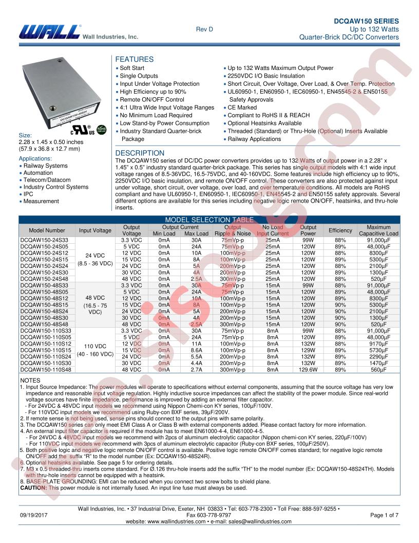 DCQAW150-110S05