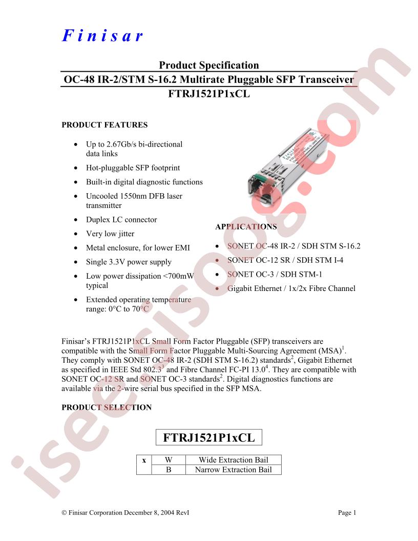FTRJ1521P1WCL