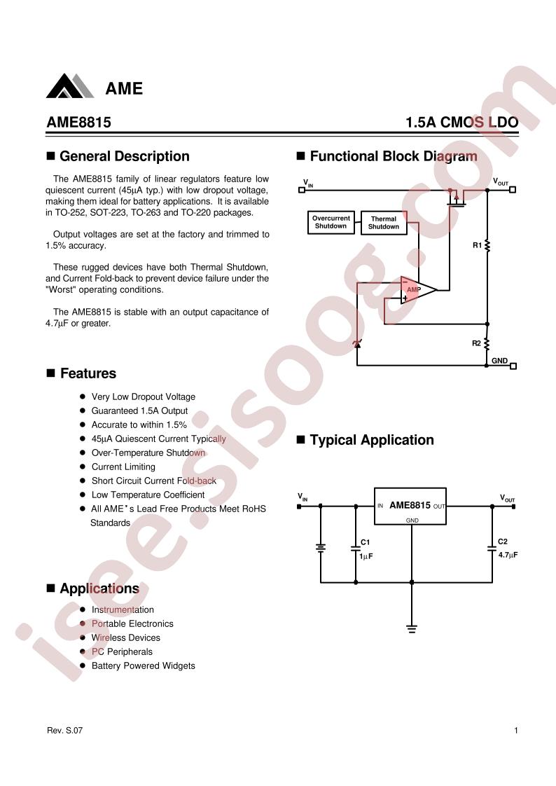 AME8815BECS250Z