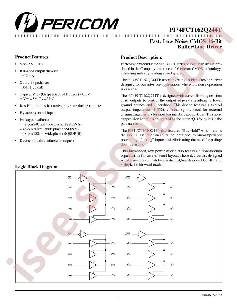PI74FCT162Q244T