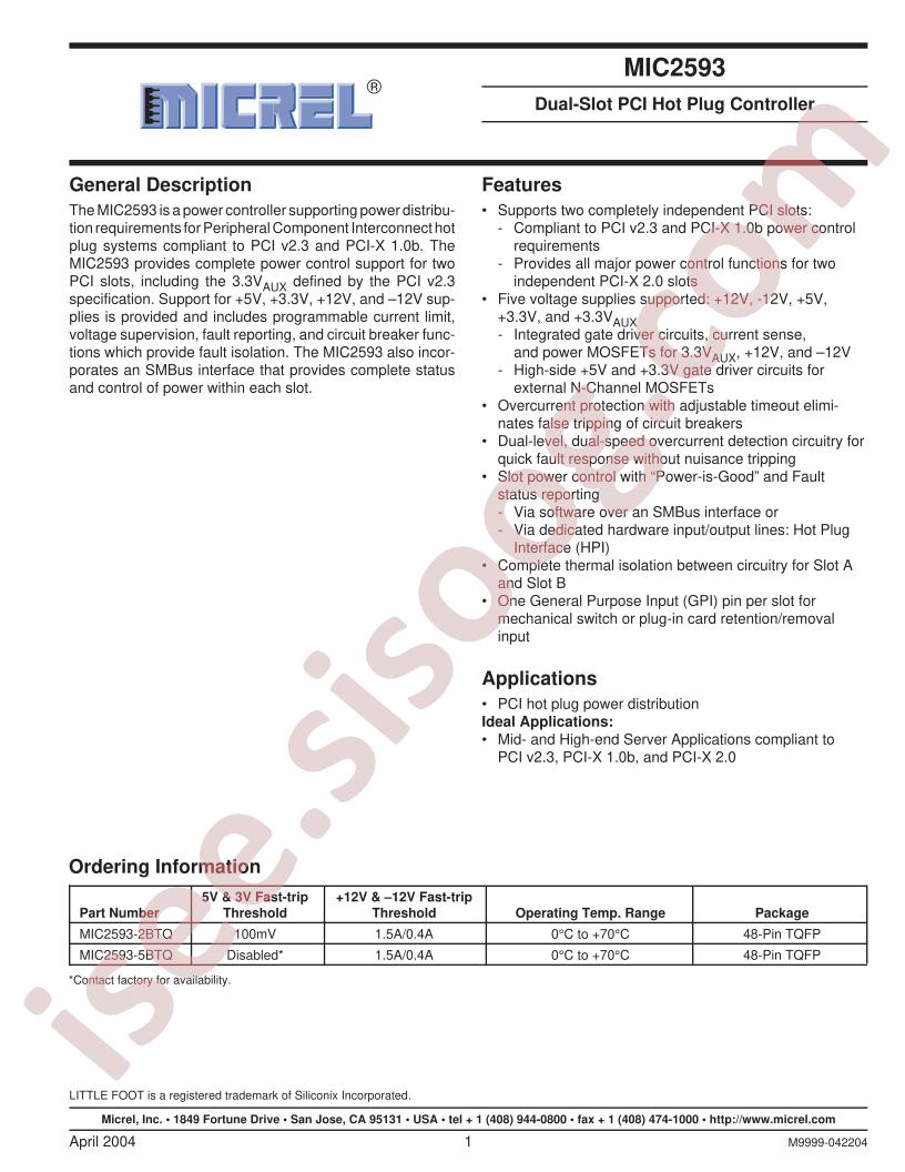 MIC2593-5BTQ
