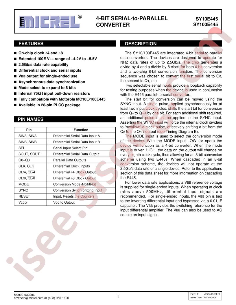 SY10E445