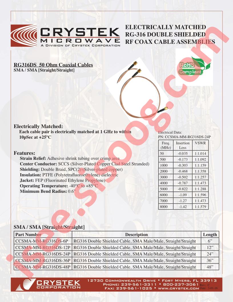 CCSMA-MM-RG316DS-6P