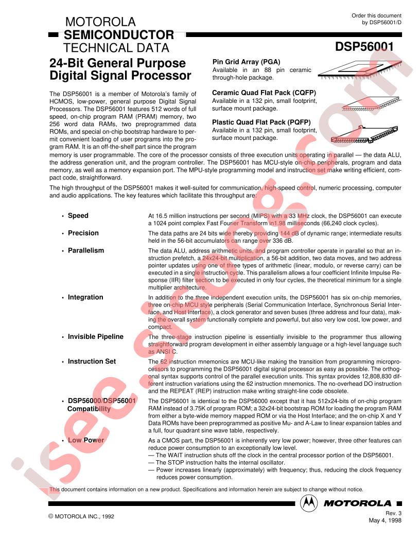 DSP56001FE20