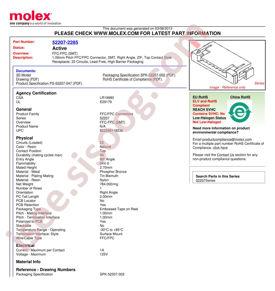 MOLEX52207-2285