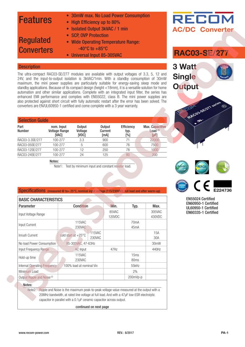 RAC03-05SE