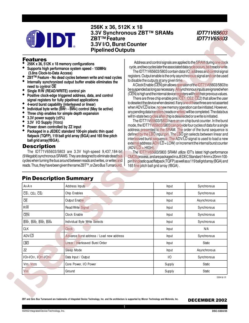 IDT71V65603S100BG