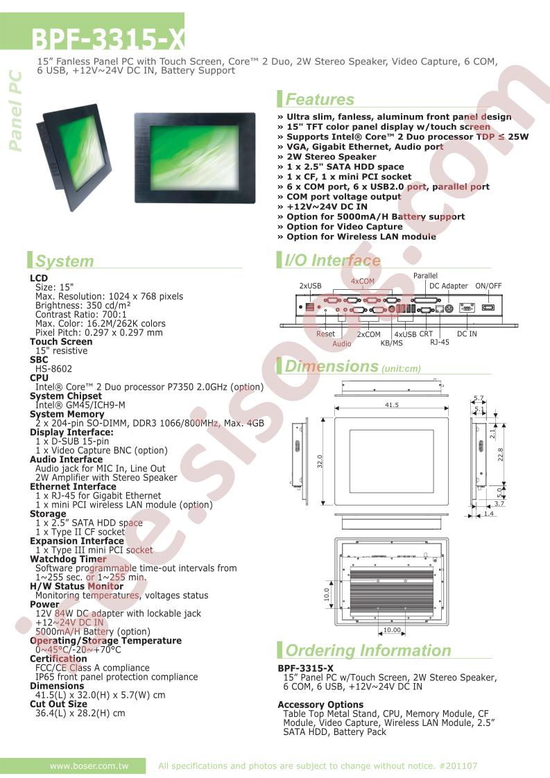 BPF-3315-X