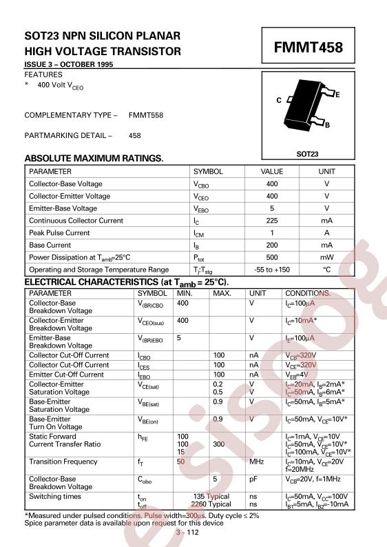 FMMT458