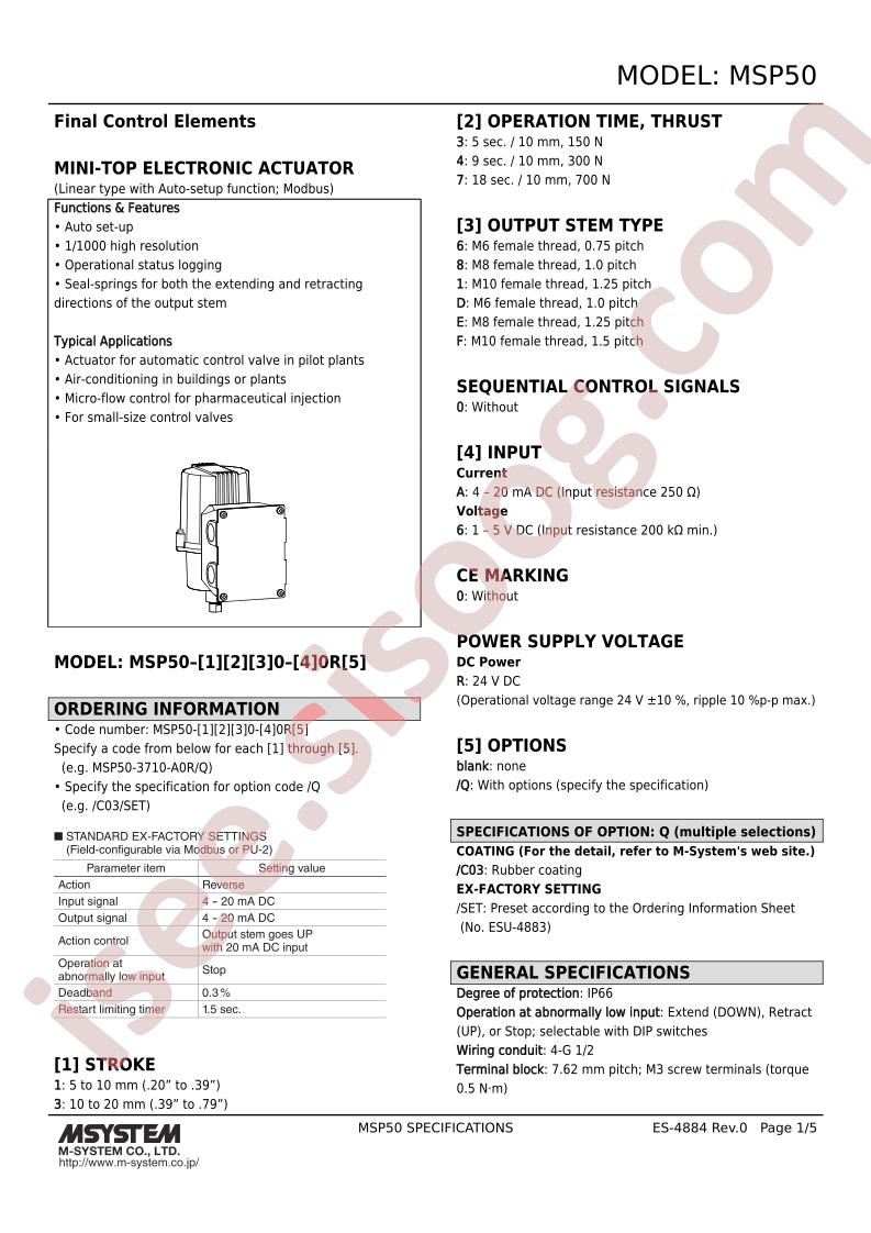 MSP50-1310-A0R