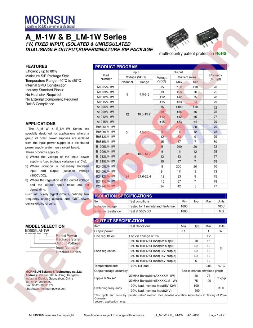 A0515M-1W