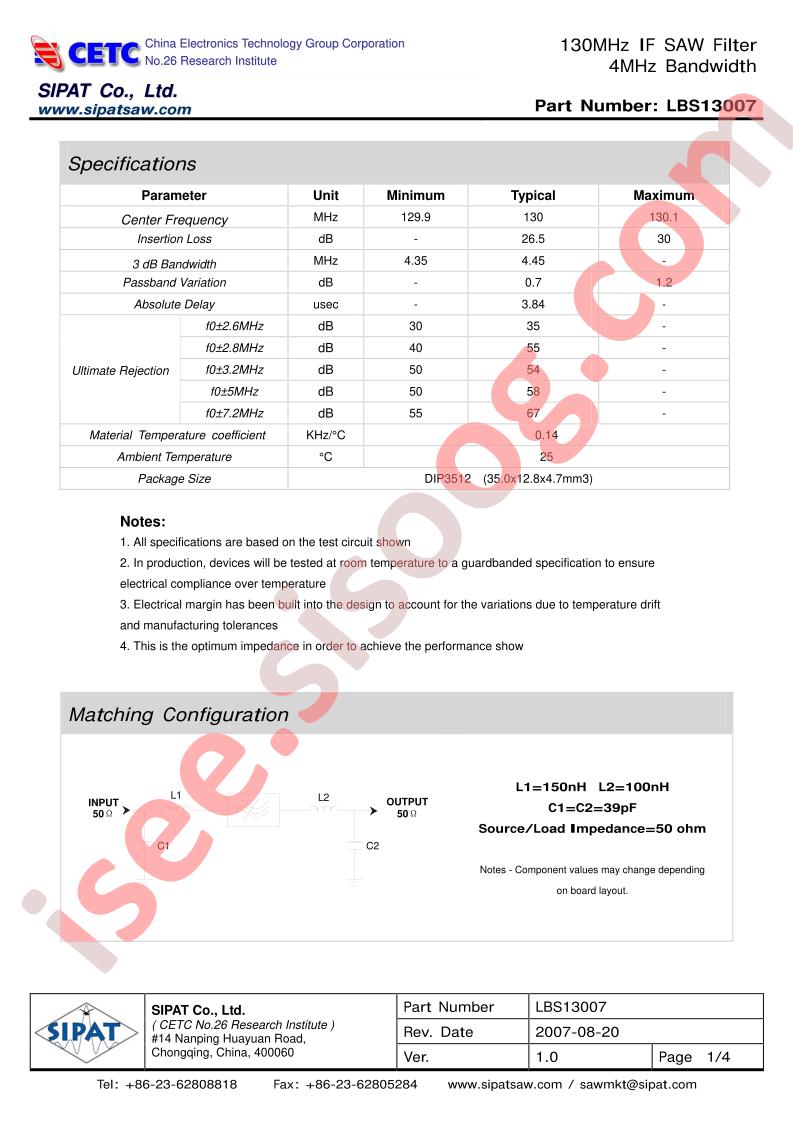 LBS13007