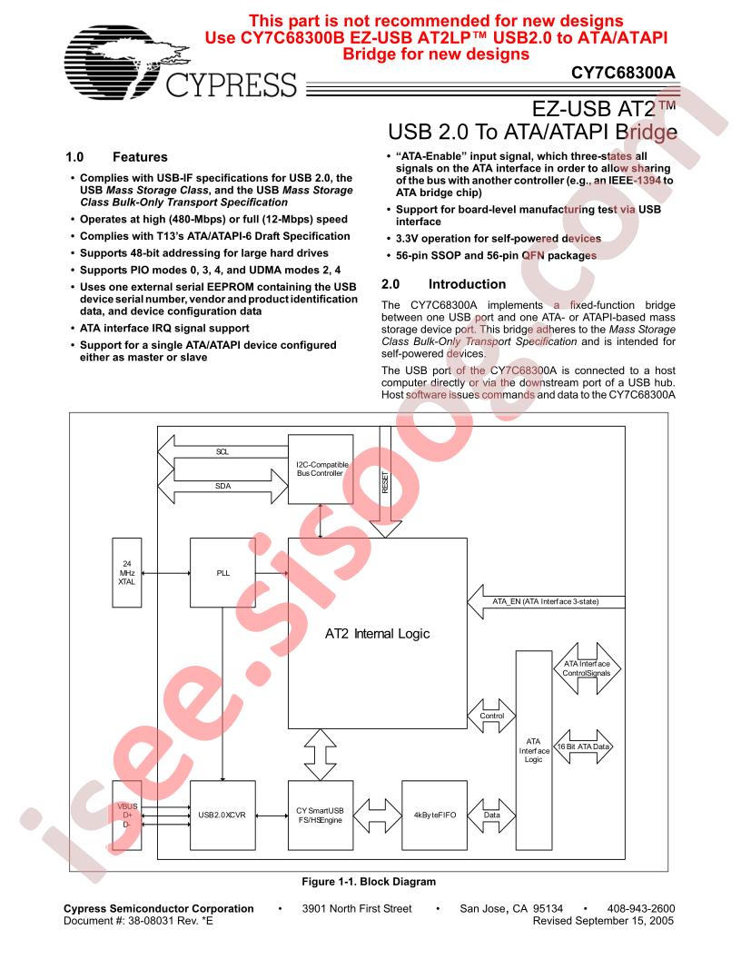 CY7C68300A-56LFC