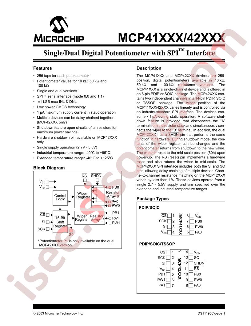 MCP41050-IP