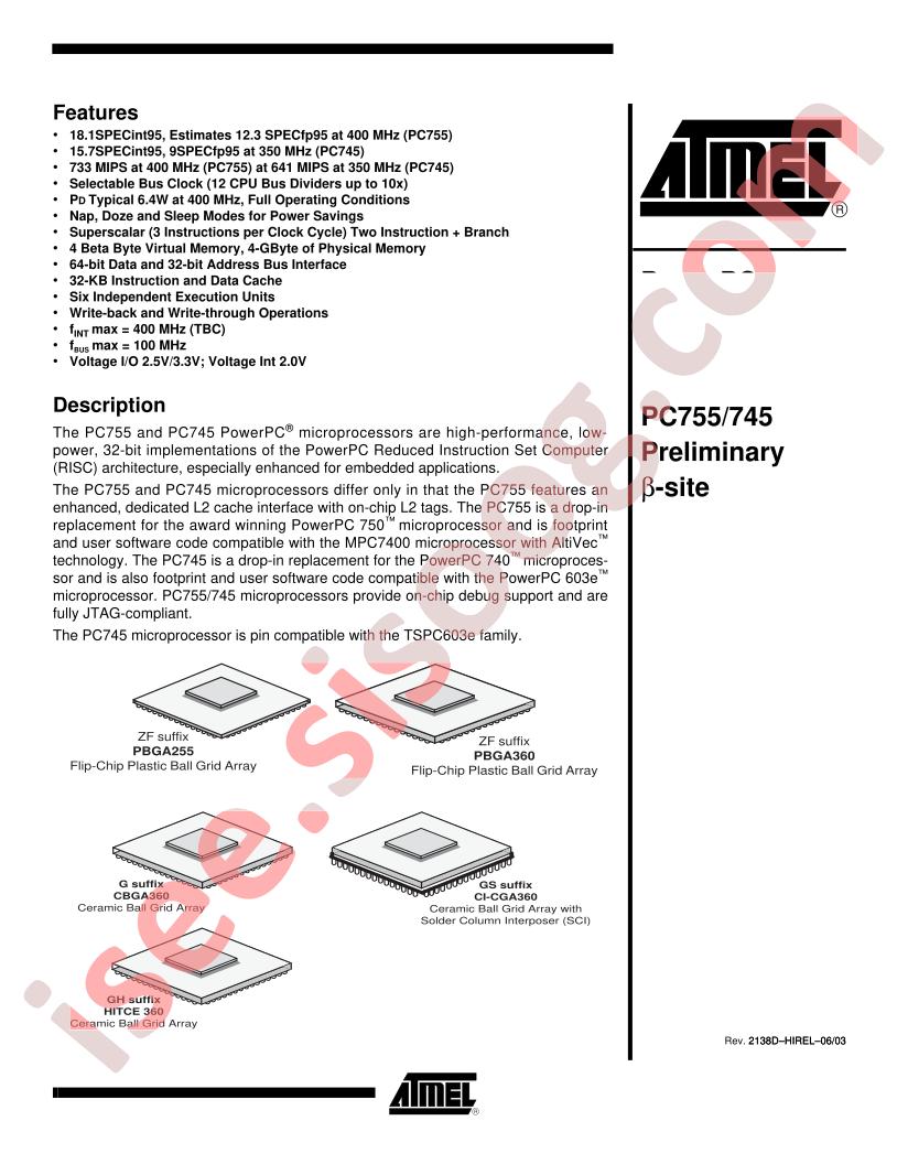 PC755CVGSU300LE