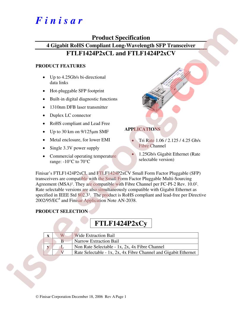 FTLF1424P2WCV