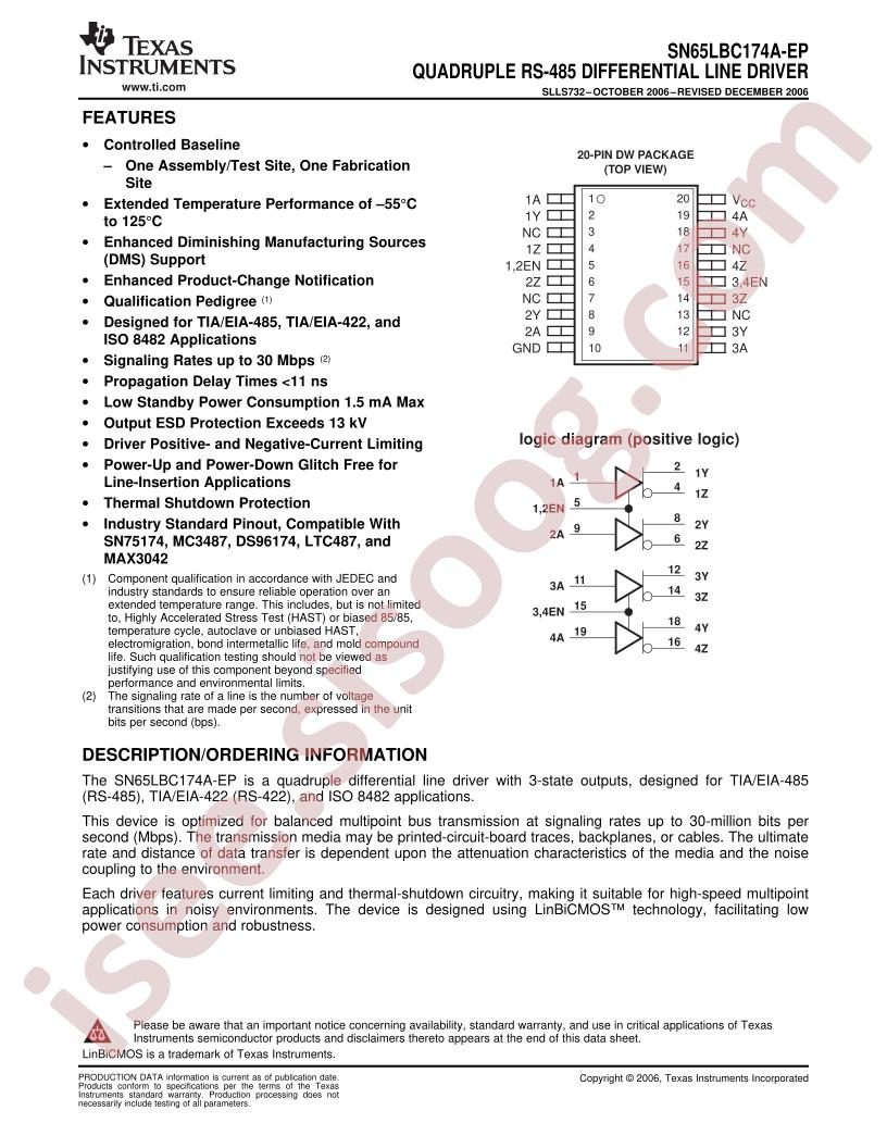 SN65LBC174A-EP