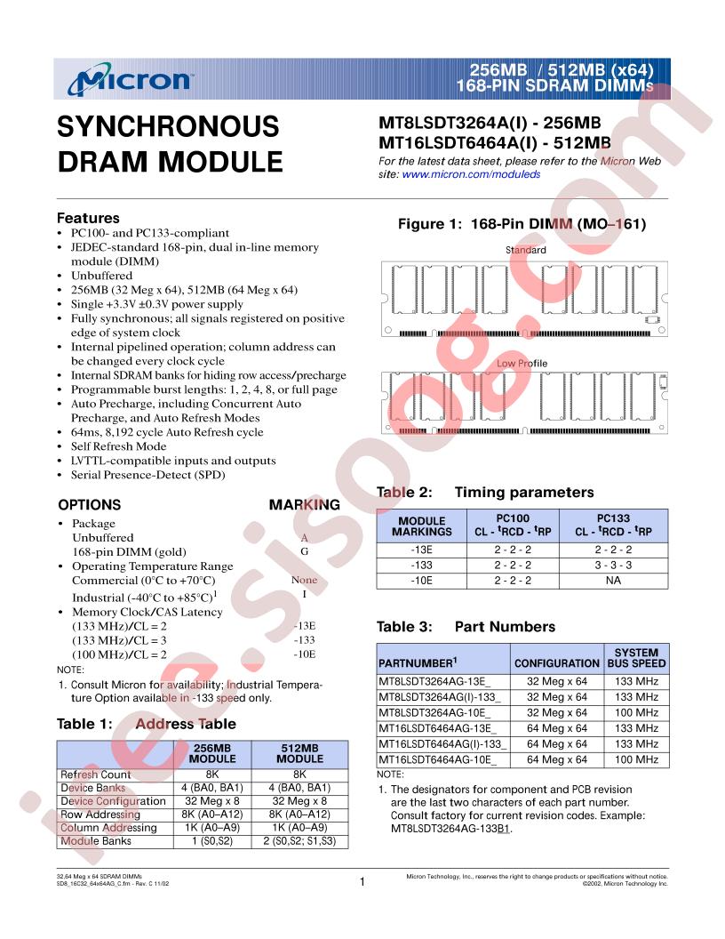 MT8LSDT3264AG-13E