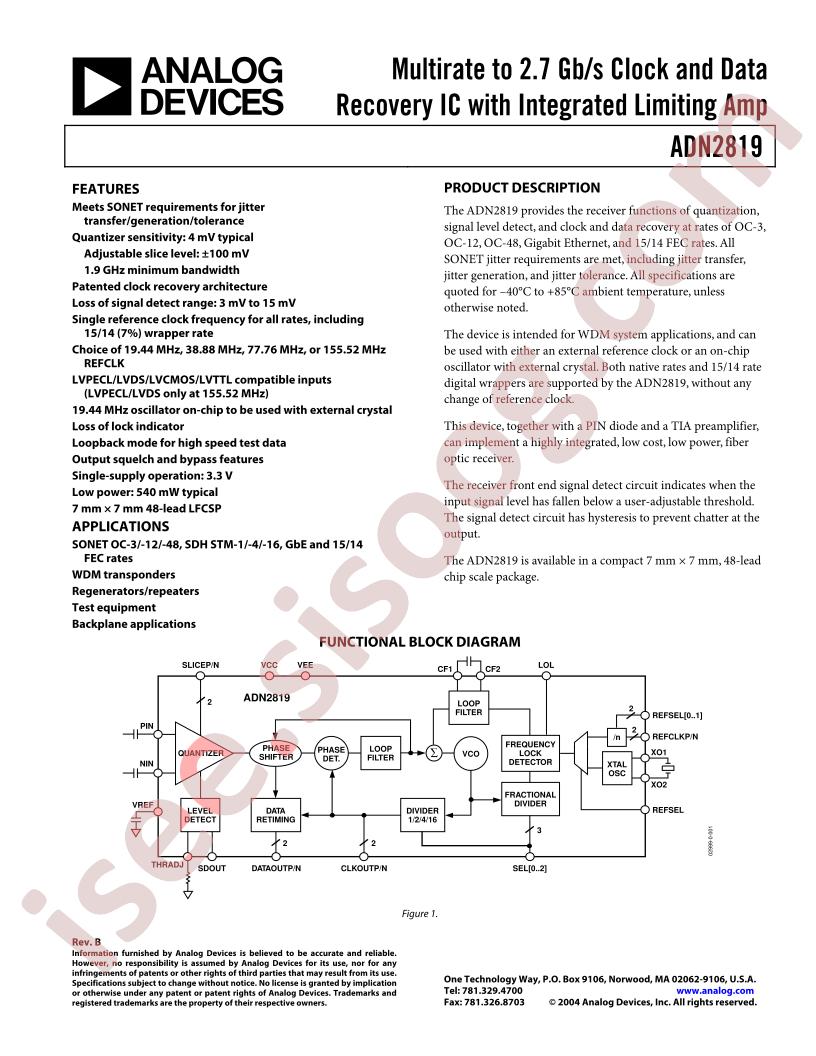 ADN2819ACPZ-CML1