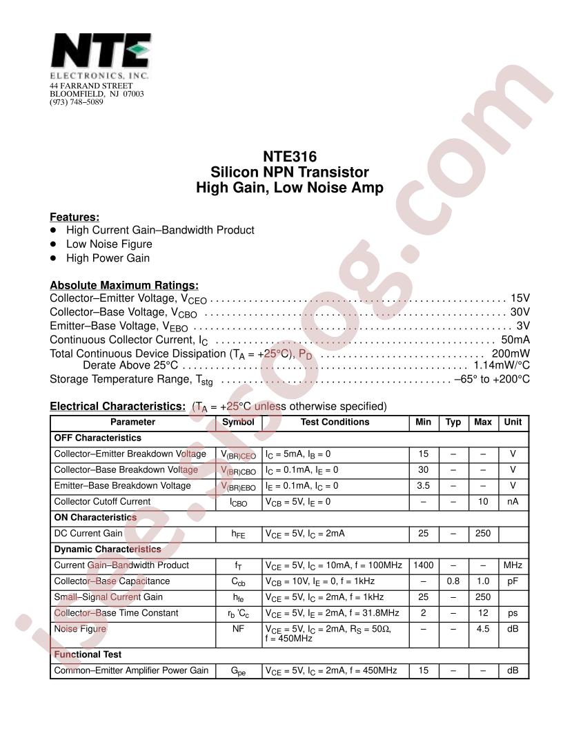 NTE316