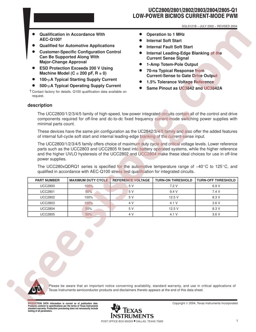 UCC2800-Q1