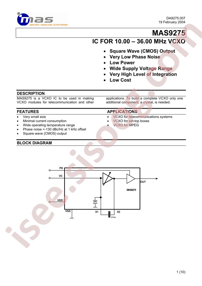 MAS9275A1SM06