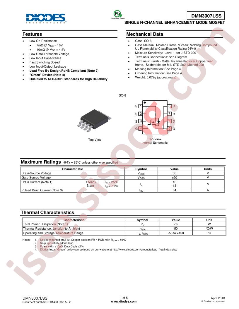 DMN3007LSS-13