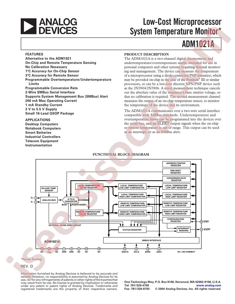 ADM1021AARQ-REEL