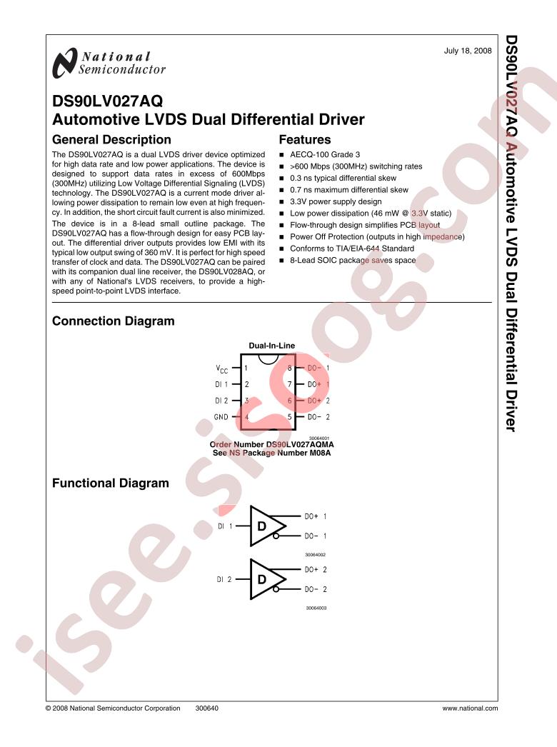 DS90LV027AQ