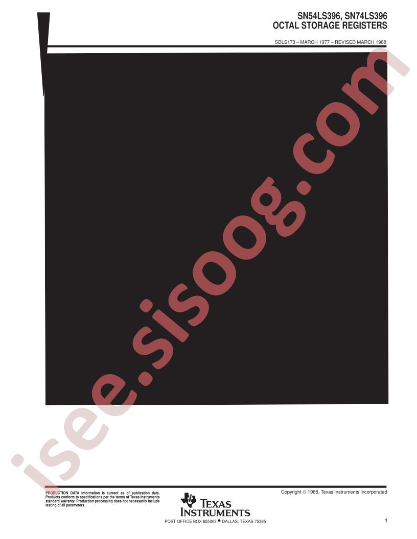 SN54LS396W