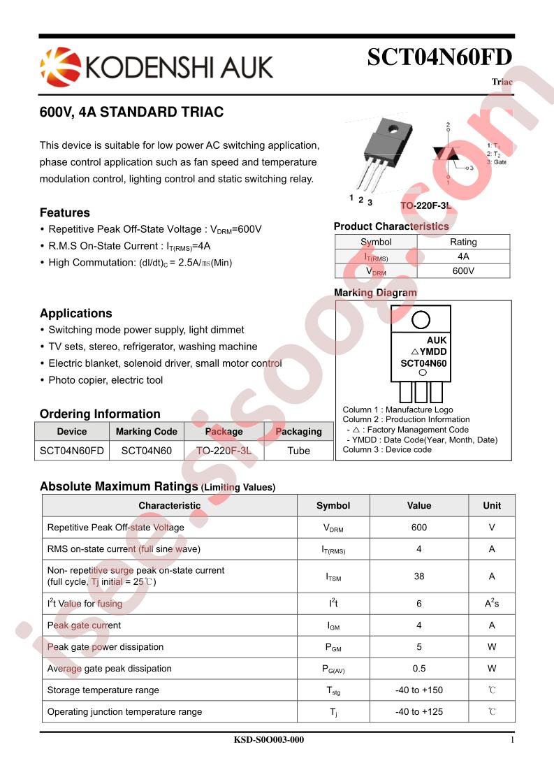 SCT04N60FD
