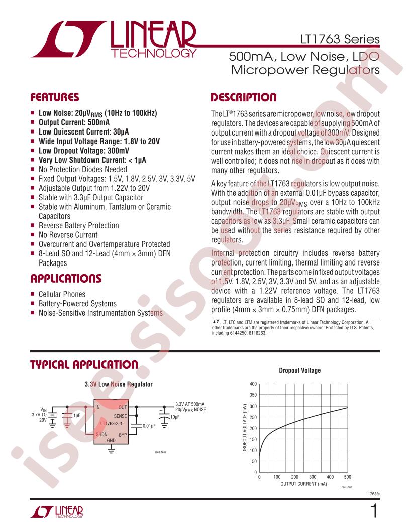 LT1763CS8-3.3PBF