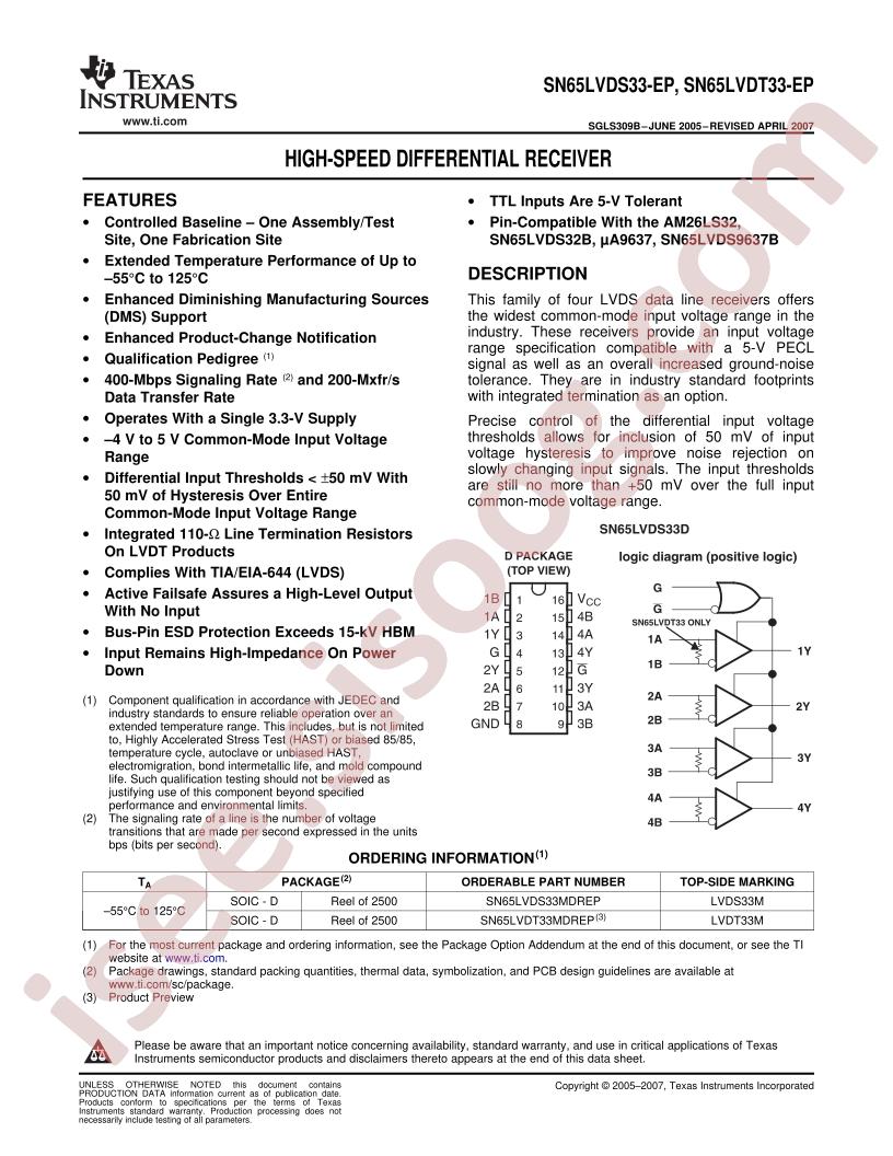 SN65LVDS33-EP